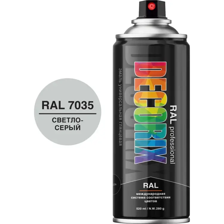 Аэрозольная эмаль Decorix RAL PROFESSIONAL 0138-7035 DX Аэрозольная эмаль Decorix RAL PROFESSIONAL 0138-7035 DX