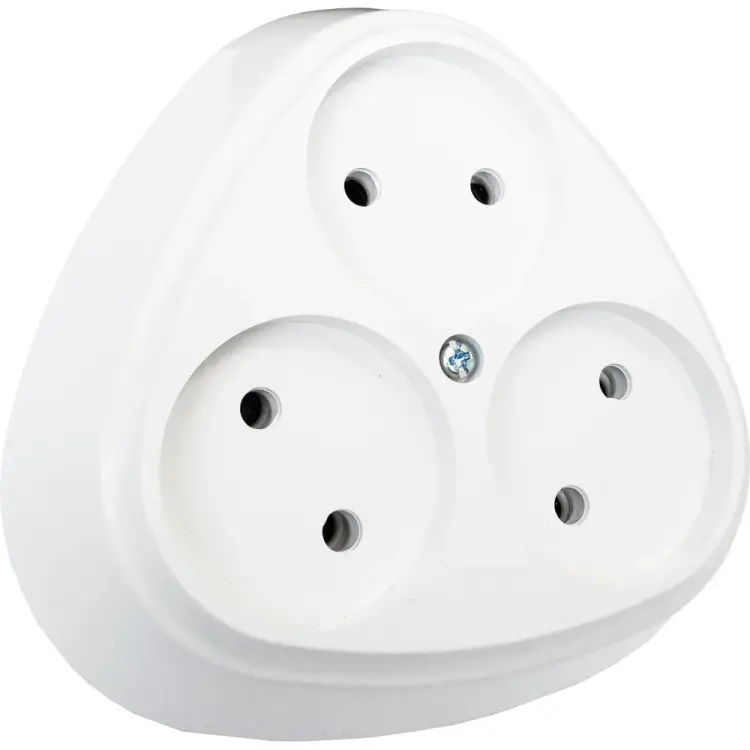 Трехместная розетка BYLECTRICA серия ПРАЛЕСКА РА16-111