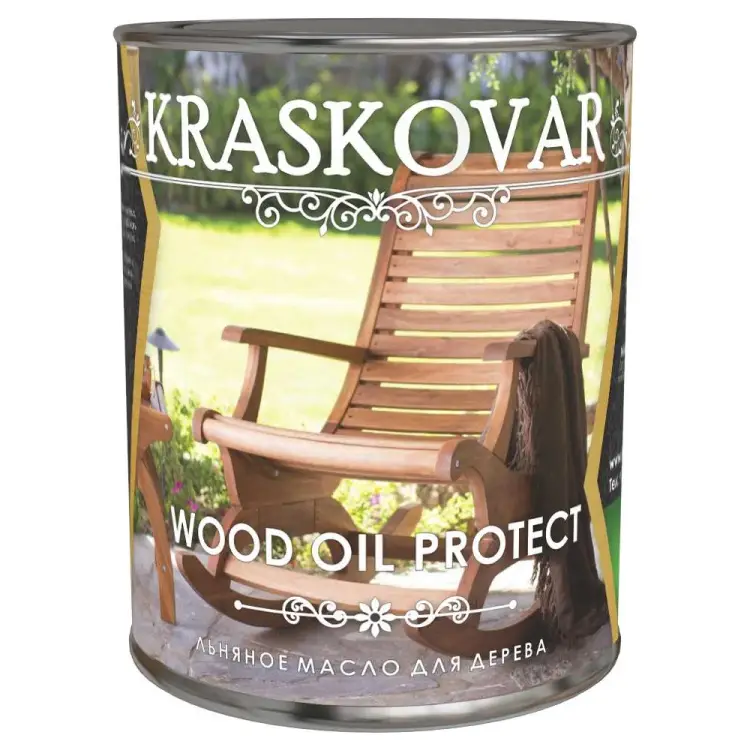 Льняное масло для дерева Kraskovar Wood Oil Protect 1245