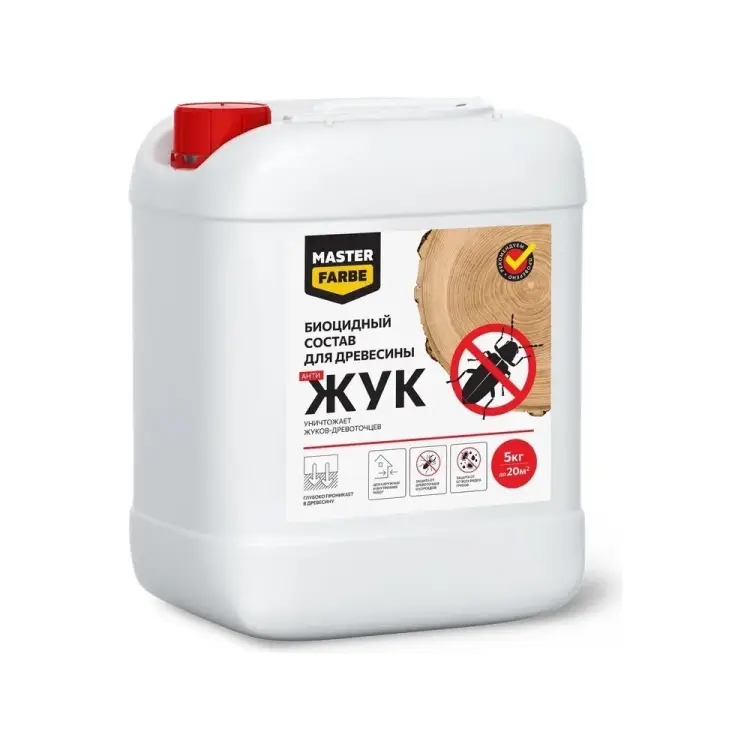 Биоцидный состав для древесины MASTERFARBE АНТИЖУК 10 кг 4631168416646 Биоцидный состав для древесины MASTERFARBE АНТИЖУК 10 кг 4631168416646