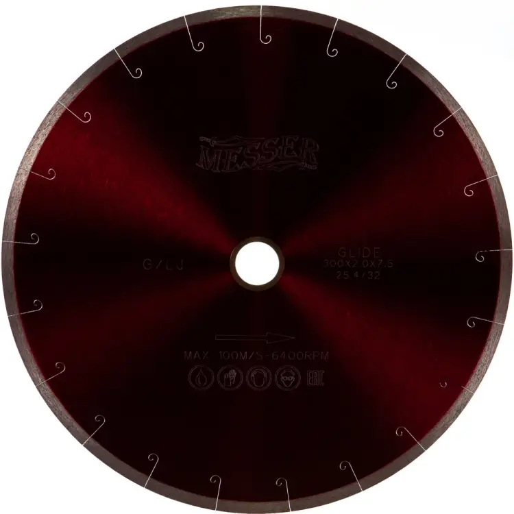 Алмазный диск MESSER 300D-2.0T-7.5W-32\25.4 01-24-300 Алмазный диск MESSER 300D-2.0T-7.5W-32\25.4 01-24-300