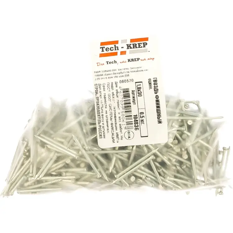 Оцинкованный финишный гвоздь Tech-Krep 1,8х30 0,5 кг 104836