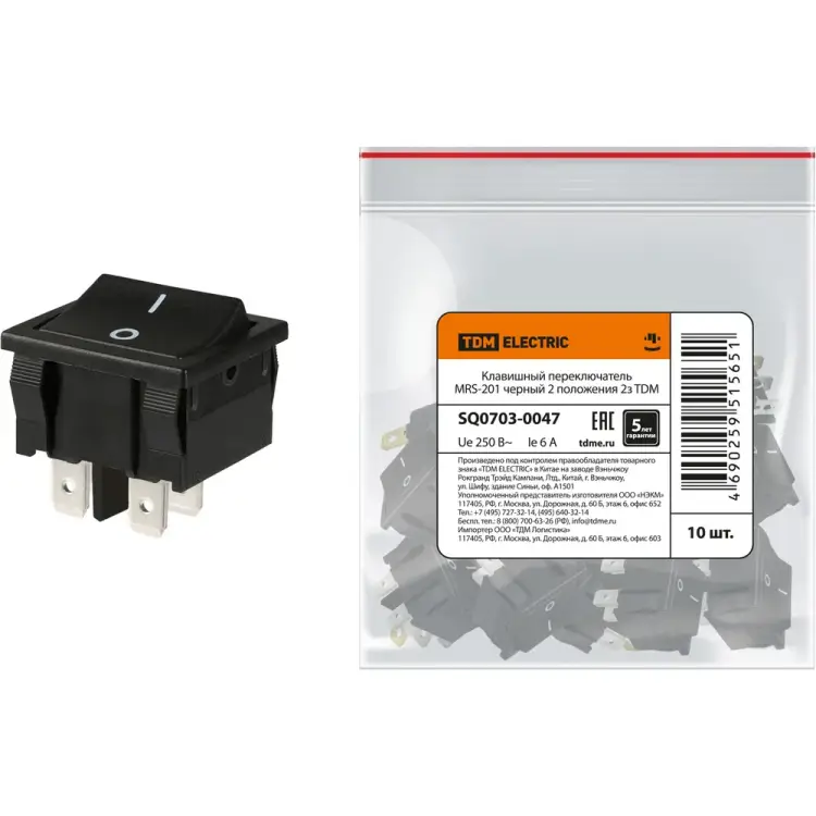 Клавишный переключатель TDM ELECTRIC MRS-201 SQ0703-0047