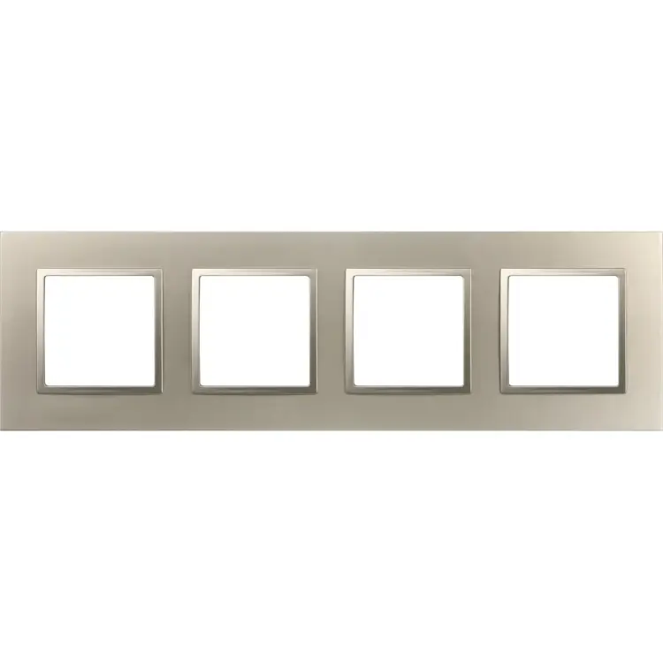 Рамка для розеток и выключателей ЭРА Elegance 14501404 Classic, на 4 поста, шампань Б0060589
