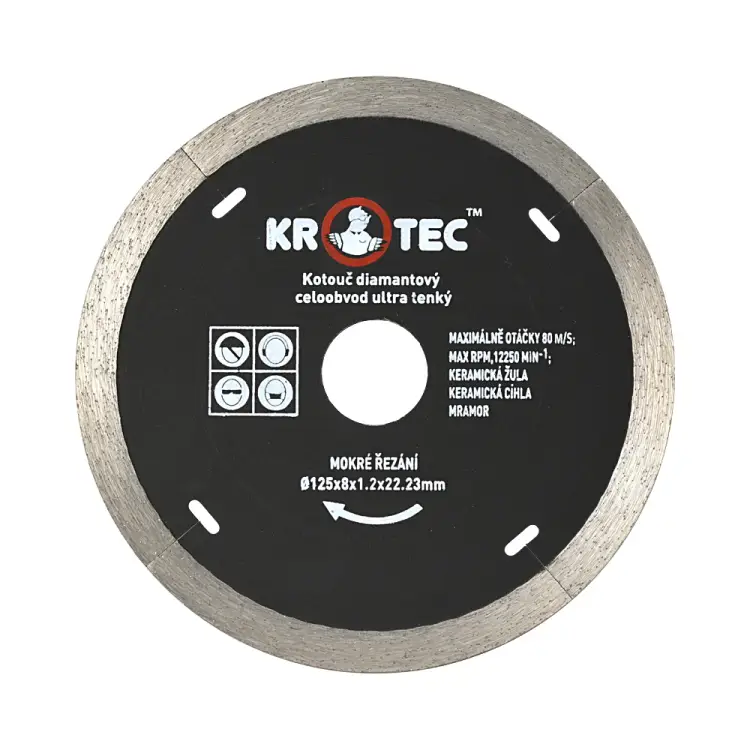 Диск алмазный сплошной ультратонкий KROTEC 5606033