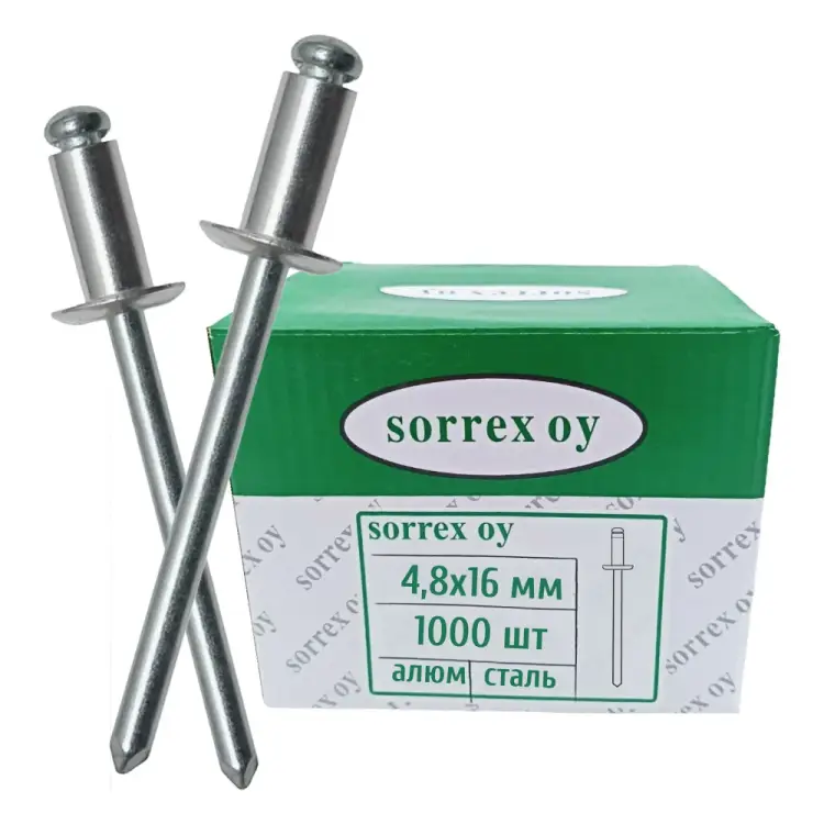 Заклепка SORREX AL/ST-4.8X16 2ASD 2ASD 48160 1000