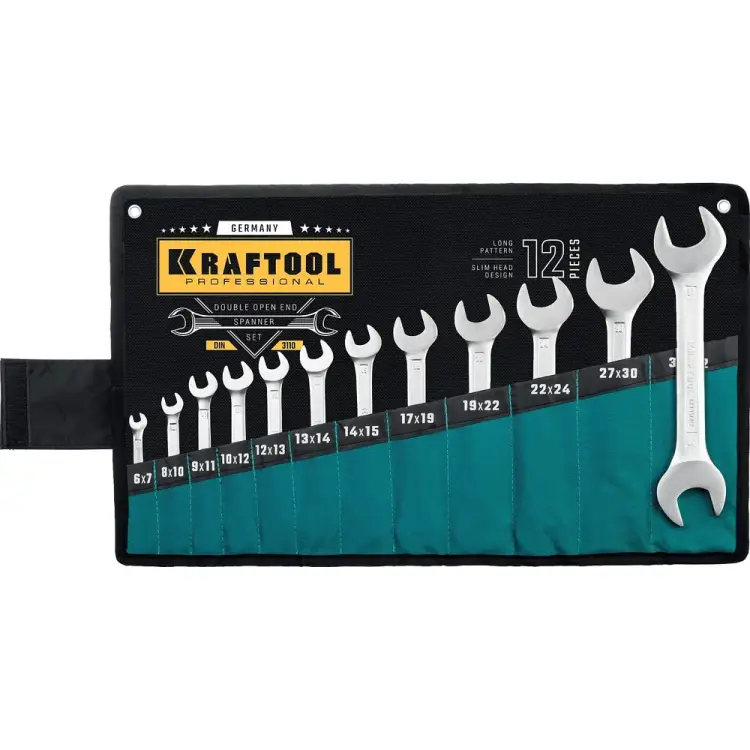 Набор рожковых гаечных ключей KRAFTOOL 27033-H12_z01 Набор рожковых гаечных ключей KRAFTOOL 27033-H12_z01