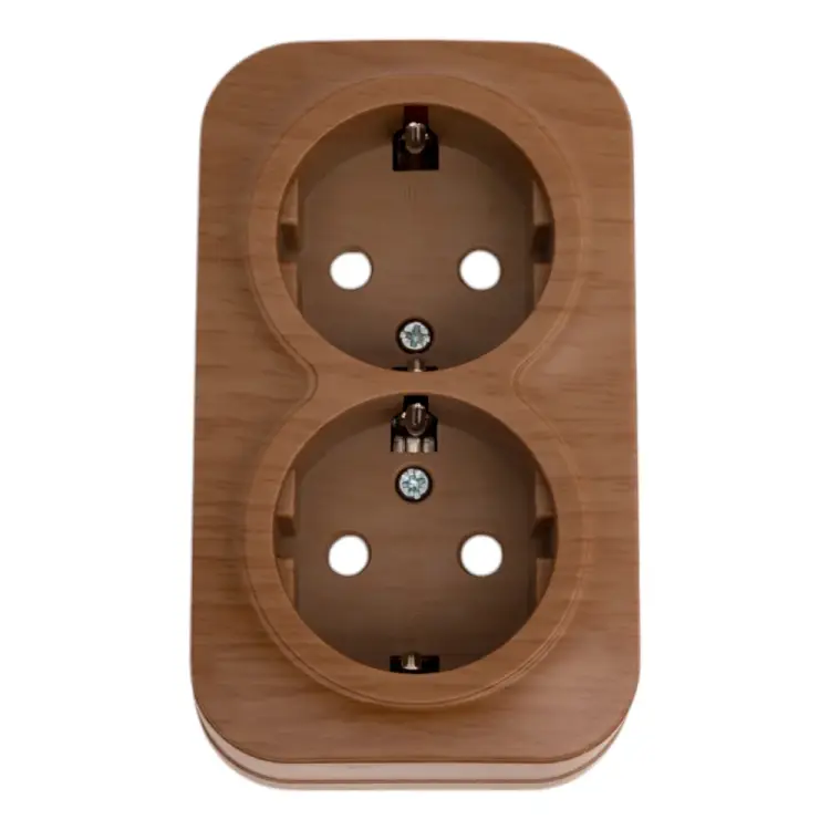 Двухместная розетка IEK GLORY РСш22-3-ХД ERH24-K24-16