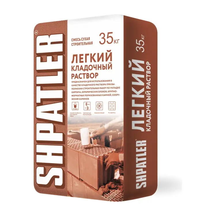Легкий теплый кладочный раствор ШПАТЛЕР М 75 Ш00018