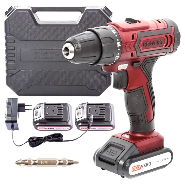 Аккумуляторный шуруповерт REDVERG RD-SD12L/2Y 6632398