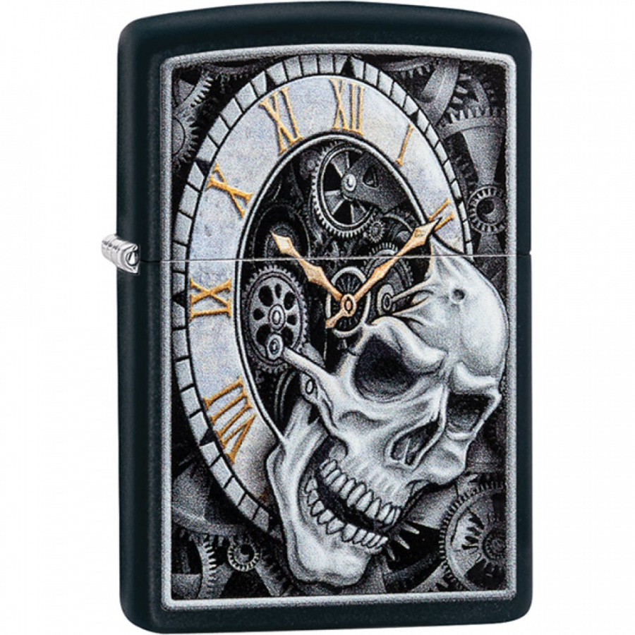 Зажигалка Zippo Skull Clock