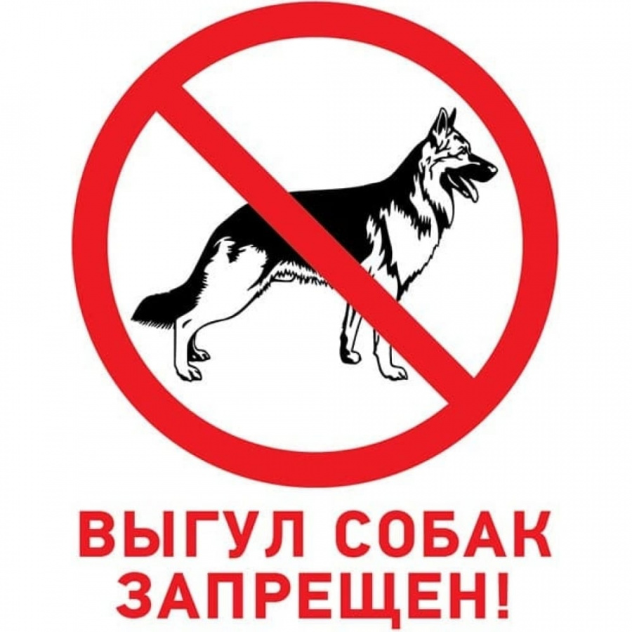 Запрещающая табличка REXANT Выгул собак запрещен