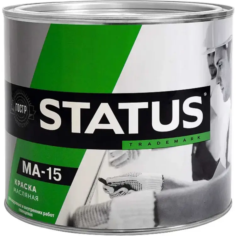 Масляная краска по металлу дереву бетону Радугамалер МА-15 STATUS 4630018082277