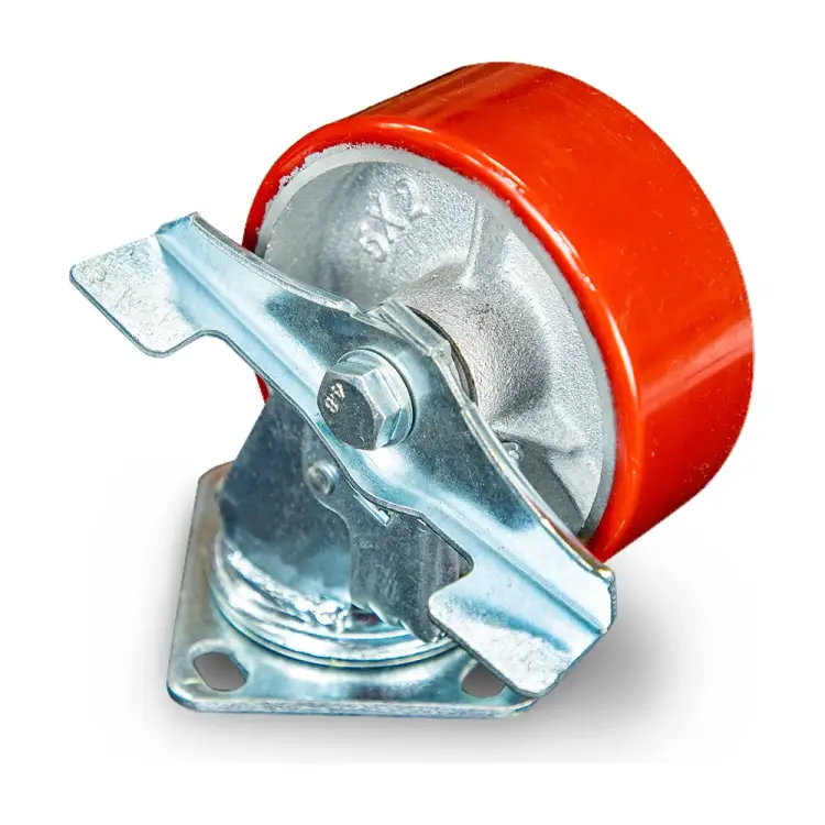 Большегрузное поворотное колесо TOR SCpb 55 (125 мм; полиуретан; с тормозом (N) 1024152