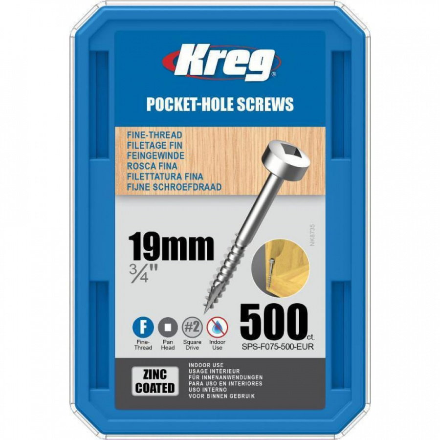 Шуруп KREG Pan Head 3/4" 19 мм (500 шт.)