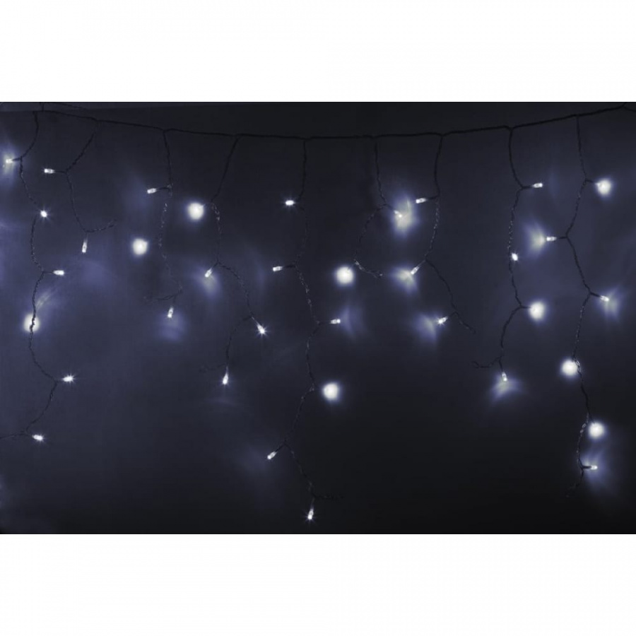 Гирлянда Neon-Night АЙСИКЛ бахрома, 4,8х0,6 м, прозрачный ПВХ, 176LED белые