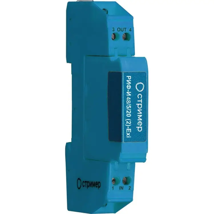 Устройство защиты от импульсных перенапряжений для информационных систем во взрывозащищенном исполнении Стример РИФ-И 48/5/20 (2)-Exi  202006