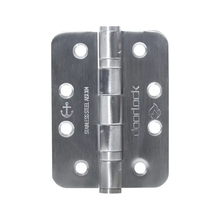 Дверные карточные скругленные петли Doorlock DL H102/76/2B/R/SSS 74075