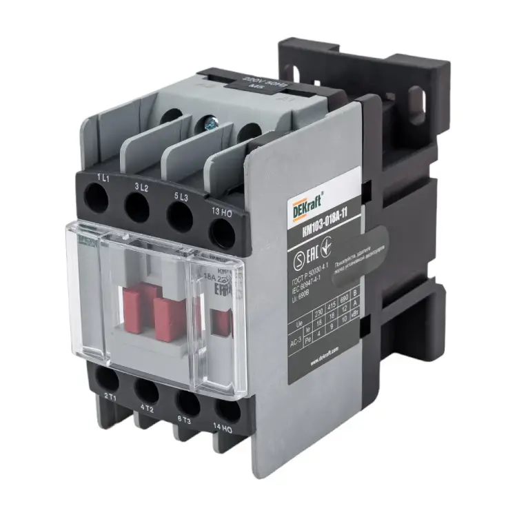 Контактор DEKraft КМ-103 18А 220В АС3 22113DEK 293781