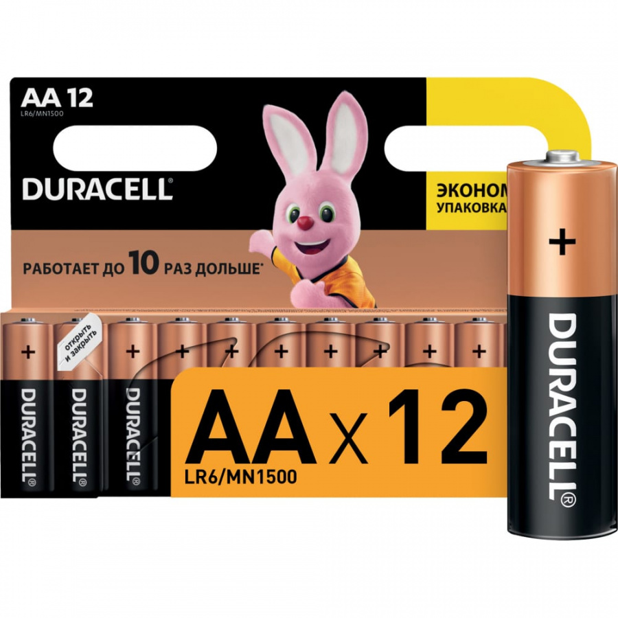 Батарейка Duracell LR6-12BL BASIC