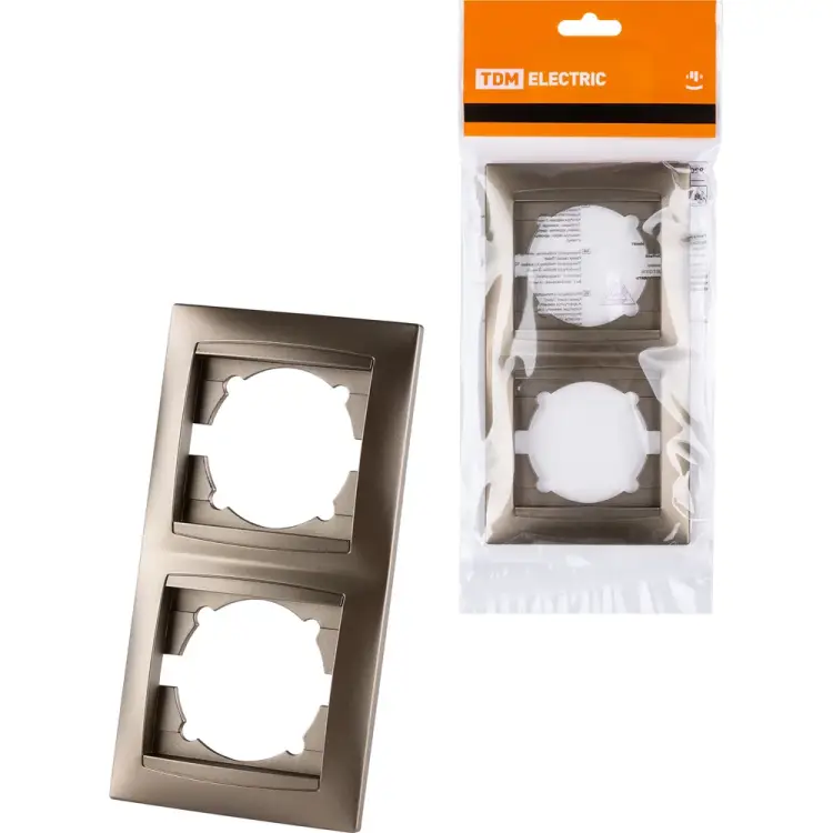 Вертикальная двухпостовая рамка TDM ELECTRIC Лама SQ1815-0733