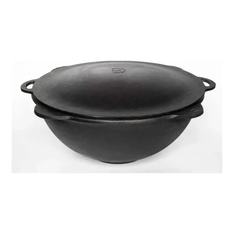 Чугунный казан Davr Metall казан6(круг)+крыш(садж)6л Чугунный казан Davr Metall казан6(круг)+крыш(садж)6л