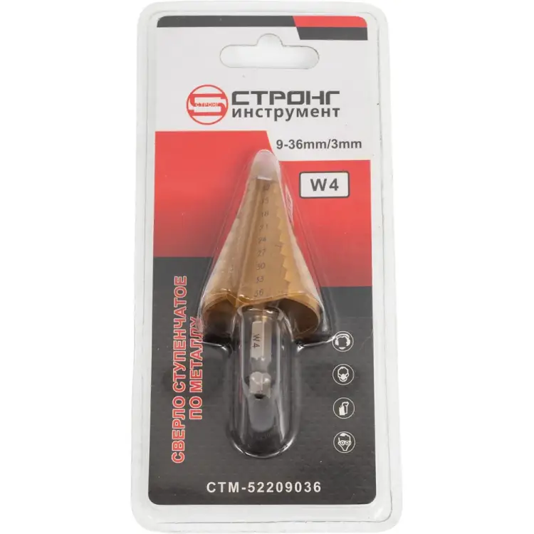 Ступенчатое сверло по металлу Strong СТМ-52209036 Ступенчатое сверло по металлу Strong СТМ-52209036