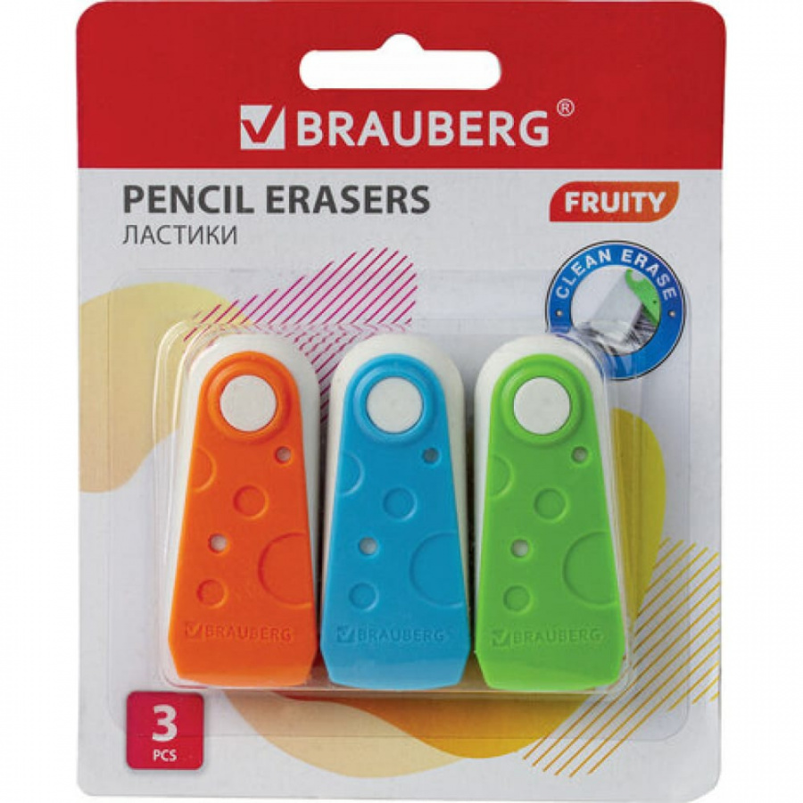 Набор ластиков BRAUBERG FRUITY