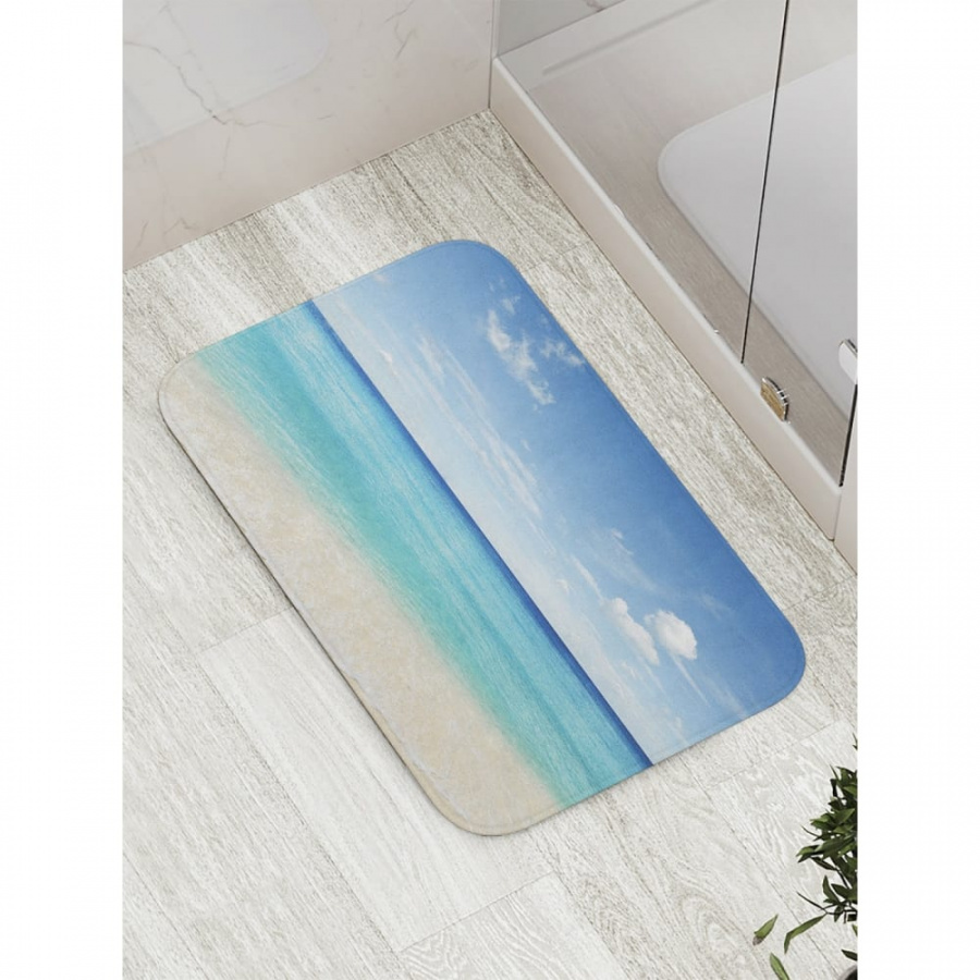 Противоскользящий коврик для ванной, сауны, бассейна JOYARTY Спокойный берег