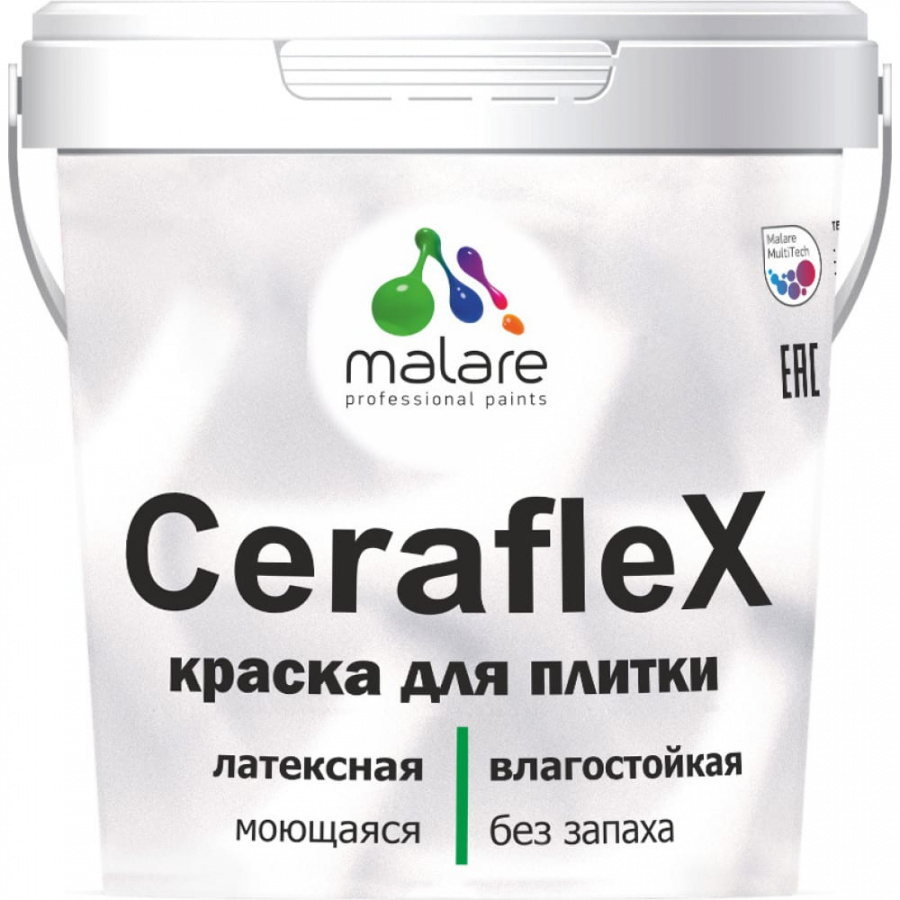 Резиновая краска для плитки MALARE Ceraflex