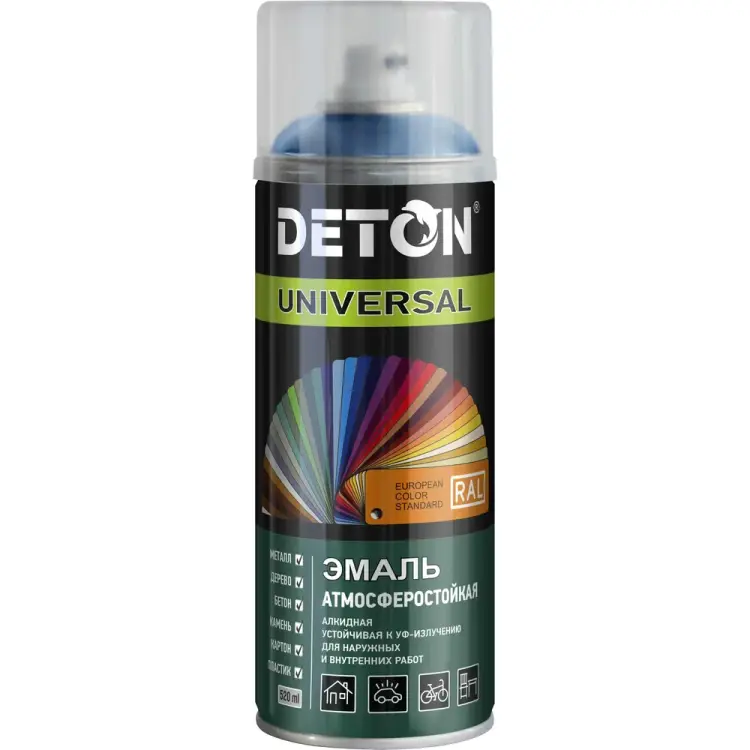 Универсальная аэрозольная эмаль Deton UNIVERSAL 126916 Универсальная аэрозольная эмаль Deton UNIVERSAL 126916