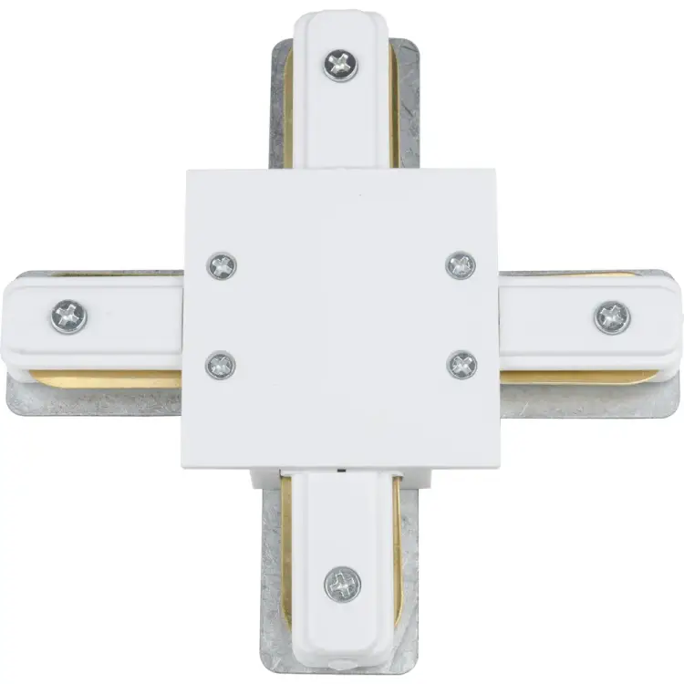 Х-образный однофазный соединитель для шинопроводов Volpe R41 WHITE 1 POLYBAG UBX-Q123 UL-00007383
