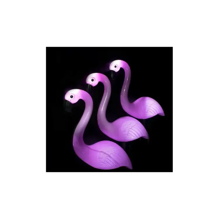 Садовый светильник КОСМОС Три розовых фламинго KOC_SOL367