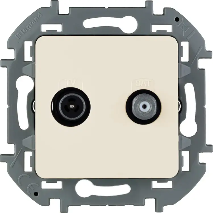 Двухкабельная розетка tv/sat Legrand INSPIRIA 673881