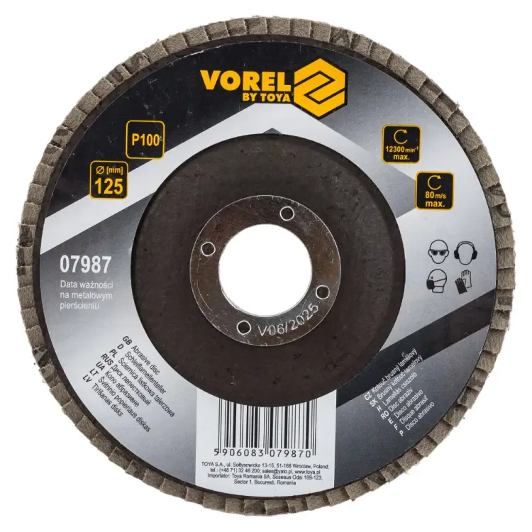 Лепестковый диск VOREL 07987 Лепестковый диск VOREL 07987
