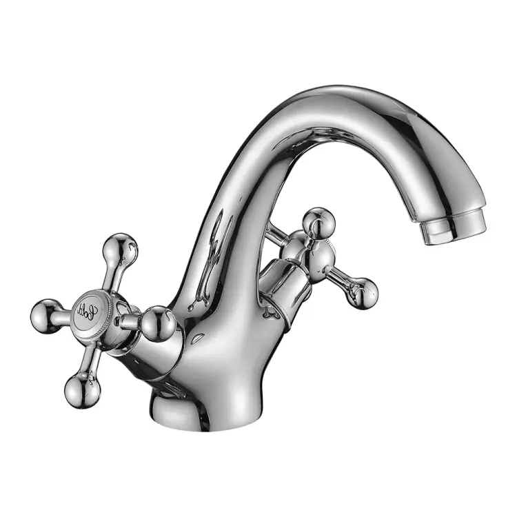 Монолитный двуручный смеситель для умывальника decoroom DR54011