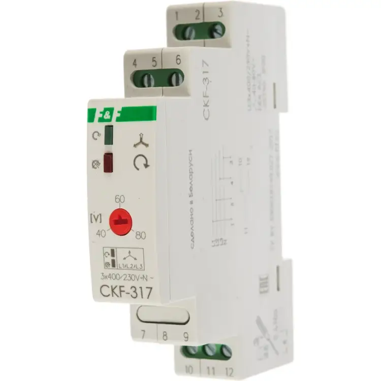 Автомат защиты электродвигателей от нарушения чередования фаз Евроавтоматика F&F CKF-317 EA04.002.006