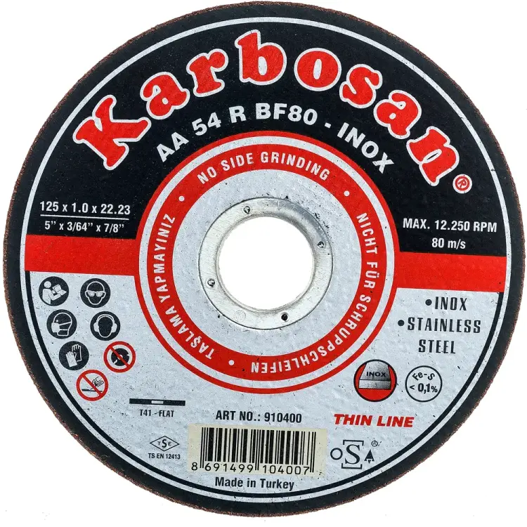 Отрезной диск по нержавеющей стали Karbosan INOX KAR-910400 Отрезной диск по нержавеющей стали Karbosan INOX KAR-910400
