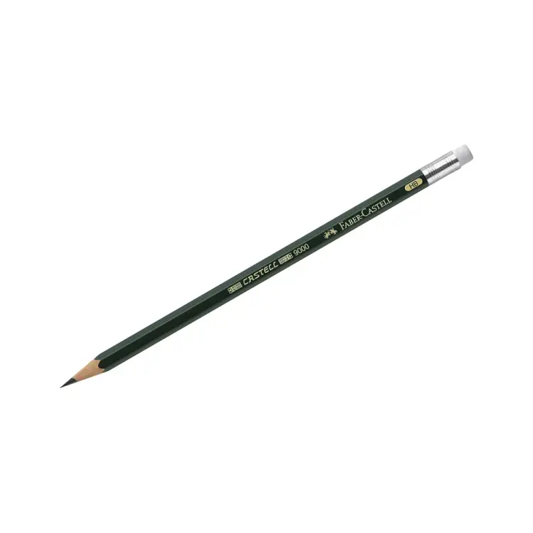 Заточенный чернографитный карандаш Faber-Castell Castell 9000 119200