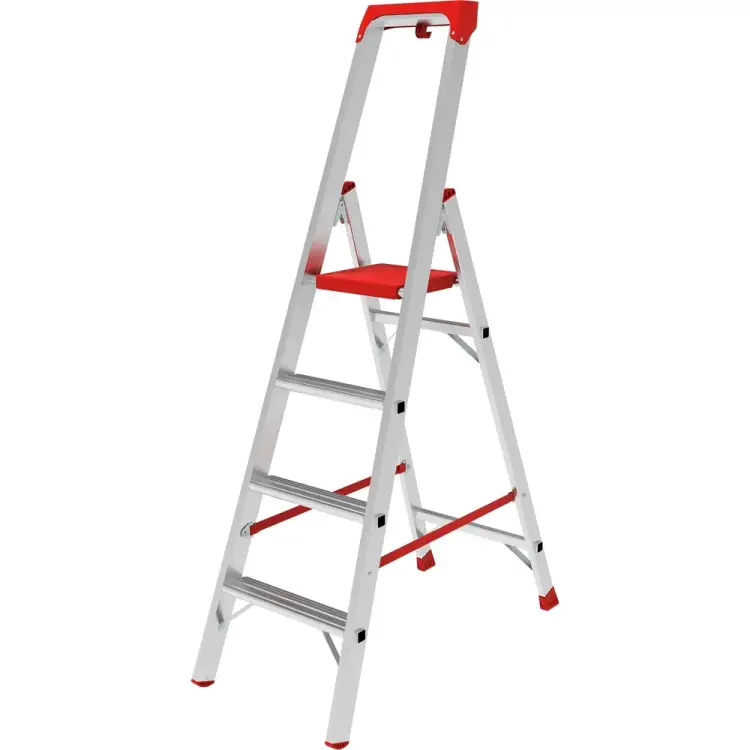 Индустриальная алюминиевая стремянка Новая Высота 5115104 Индустриальная алюминиевая стремянка Новая Высота 5115104