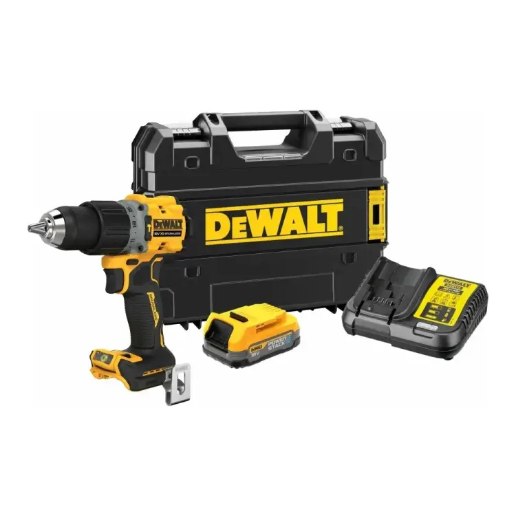 Ударная дрель шуруповерт Dewalt Powerstack DCD805E1T-QW Ударная дрель шуруповерт Dewalt Powerstack DCD805E1T-QW