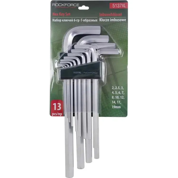 Набор шестигранных ключей Rockforce RF-5137XL(27354) Набор шестигранных ключей Rockforce RF-5137XL(27354)