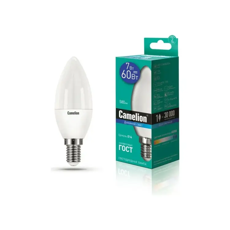 Светодиодная лампа Camelion LED7-C35/865/E14 12648