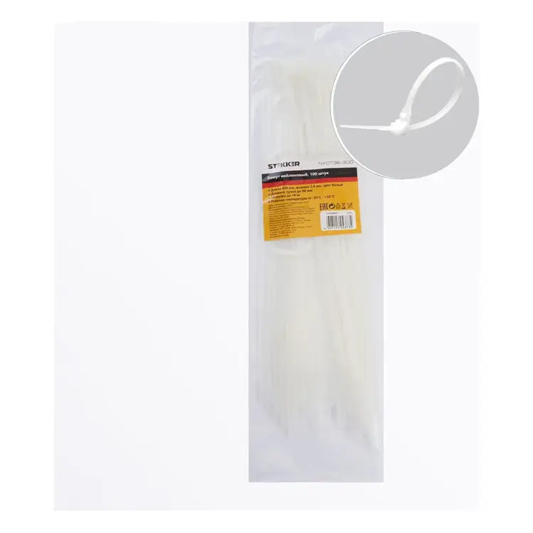 Нейлоновый хомут STEKKER NYCT36-300 32781