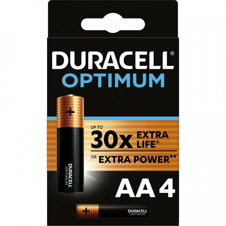 Алкалиновые батарейки Duracell Optimum