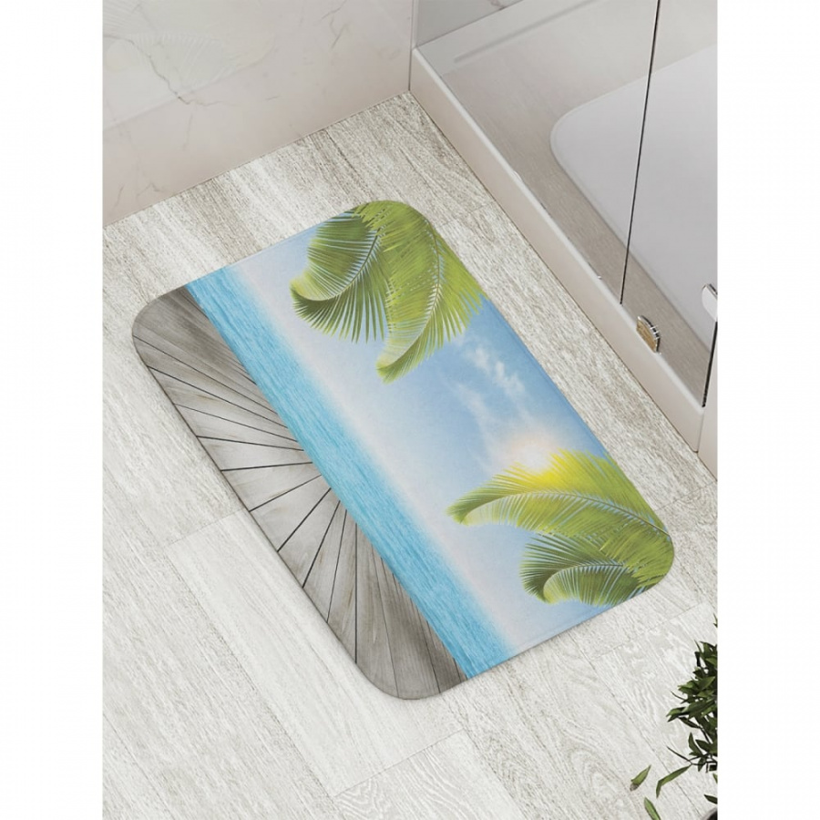 Противоскользящий коврик для ванной, сауны, бассейна JOYARTY Летний день