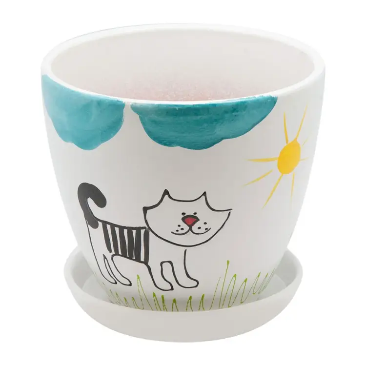 Керамический горшок Вещицы кот BH-08-2