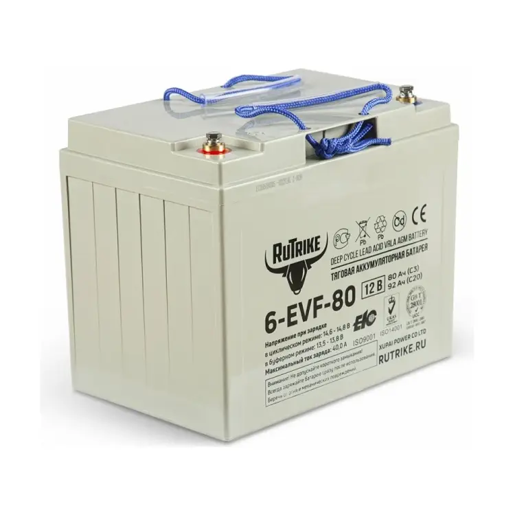 Гелевый тяговый аккумулятор Rutrike 6-EVF-80 021947