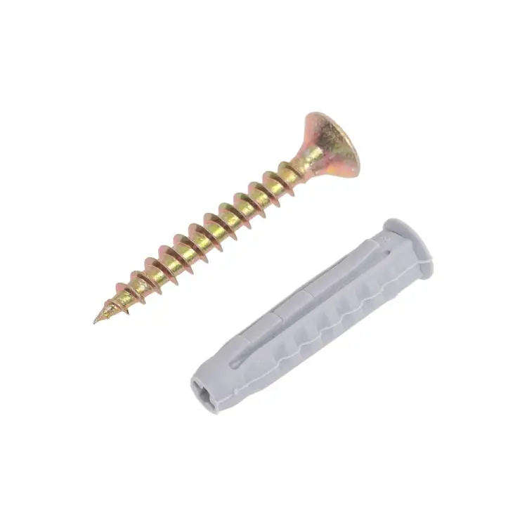 Саморез Невский Крепеж ШУЖ 4,0x30, потайная головка + дюбель 4-распорный нейлон 5x25 (20 шт.) 818719