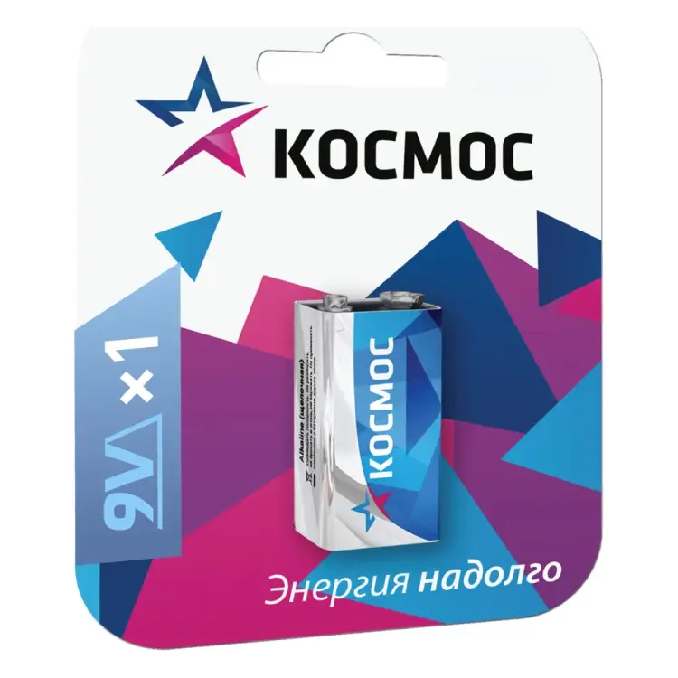 Батарейка КОСМОС Максимум 6LR61 BP-1 бл.1шт KOC6LR61MAX1BL